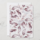 Whimsical Fall Floral Baptisse ersten Geburtstag Einladung (Rückseite)