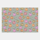 Whimsical Fall Pastel Pumpkin-Muster Geschenkpapier Set (Vorderseite 3)