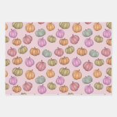 Whimsical Fall Pastel Pumpkin-Muster Geschenkpapier Set (Vorderseite 2)