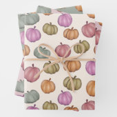 Whimsical Fall Pastel Pumpkin-Muster Geschenkpapier Set (Beispiel)