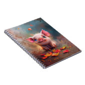 Whimsical Fall Piglet Notebook Notizblock (Rechte Seite)
