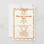 Whimsical Fall Probe Dinner Einladung ・ Retro (Vorderseite)