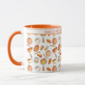 Whimsical Fall Pumpkin Gewürz zwei Tone Tasse (Links)