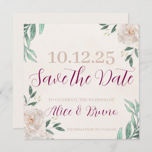 Whimsical Fall Speichern Sie die Datumskarten Save The Date (Vorne/Hinten)