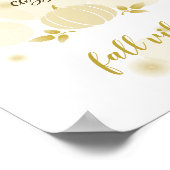 whimsical fall vibes neutral pumpkin  poster (Ecke)
