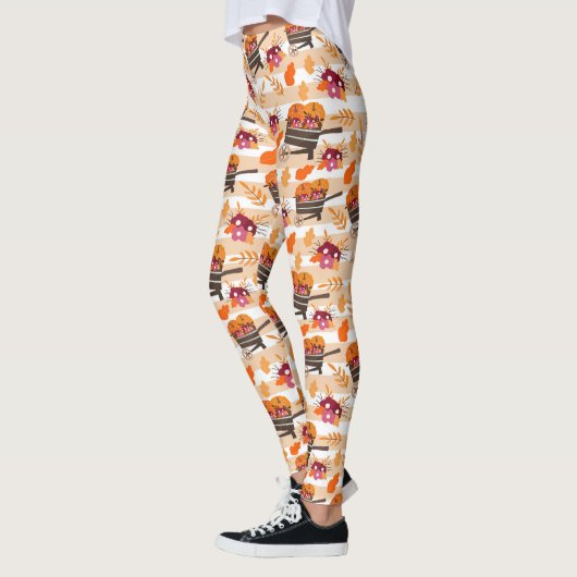 Whimsical Fall Wheels Leggings (Links)