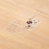 Whimsical Fall Wildblume Hochzeit Acryleinladungen (Ablage )