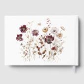 Whimsical Fall Wildblume Wedding Guestbook Gästebuch (Rückseite)