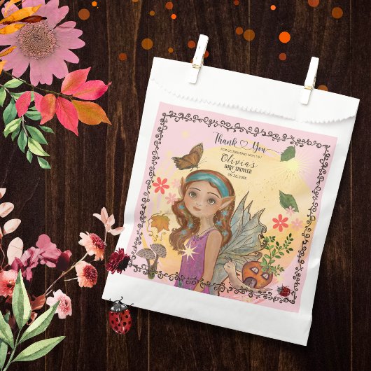 Whimsical Fall Woodland Fee Baby Dusche Geschenktütchen