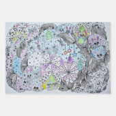 ​Whimsical Family Art Wrapping Paper Set  Geschenkpapier Set (Vorderseite 2)