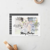 Whimsical Family Foto Frohe Weihnachten Mitteilungskarte (Vorderseite/Rückseite Beispiel)