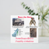 Whimsical Family Wiedersehen Save The Date (Stehend Vorderseite)