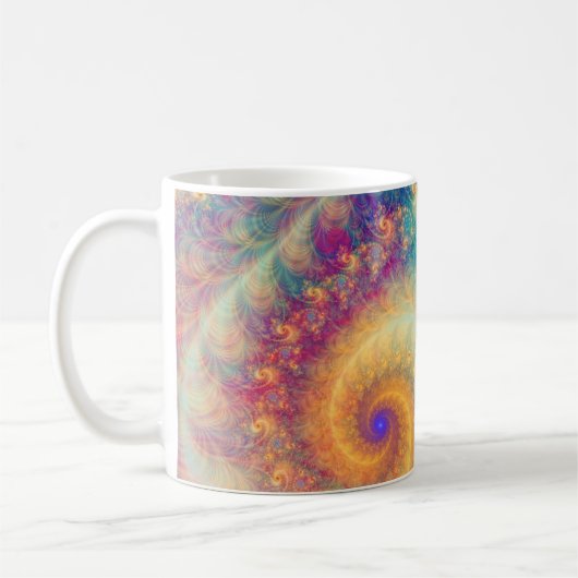 Whimsical Fantasy Abstract Fractal Vortex Art Kaffeetasse (Links)