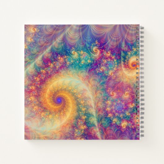 Whimsical Fantasy Abstract Fractal Vortex Art Notizblock (Rückseite)