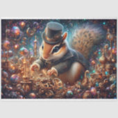 Whimsical Fantasy Art Steampunk Chipmunk Decoupage Seidenpapier (Vorderseite)