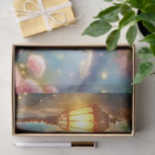 Whimsical Fantasy Art Unicorn And Girl Decoupage  Seidenpapier (Geschenk)