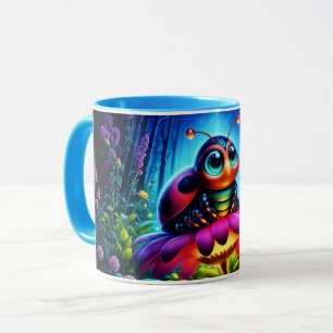 Whimsical Fantasy bun neon traumhafte Natur Tasse