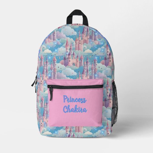 Whimsical Fantasy Castles in the Clouds Bedruckter Rucksack (Vorderseite)