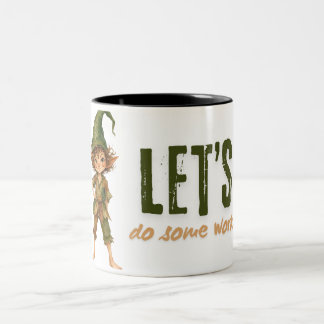 Whimsical Fantasy Charakter Inspirierendes Zitat  Zweifarbige Tasse