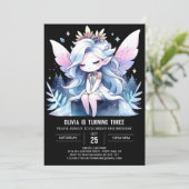 Whimsical Fantasy Fairy Geburtstag Einladung (Stehend Vorderseite)