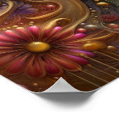 Whimsical Fantasy Floral Weiblichkeit Anderswo Poster (Ecke)