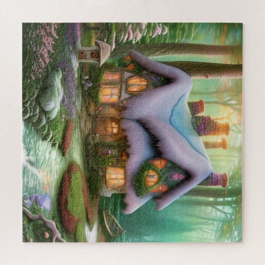 Whimsical Fantasy Forest Shack Puzzle (Horizontal)
