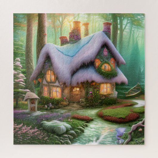 Whimsical Fantasy Forest Shack Puzzle (Vertikal)
