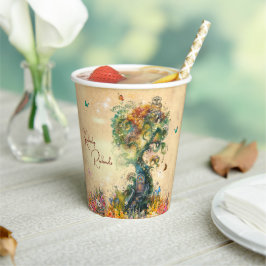 Whimsical Fantasy Garden Baby Dusche Einladung Pappbecher
