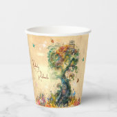 Whimsical Fantasy Garden Baby Dusche Einladung Pappbecher (Vorderseite)