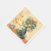 Whimsical Fantasy Garden Baby Dusche Einladung Serviette (Ecke)