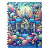Whimsical Fantasy Gebäude Art Notebook Notizblock (Vorderseite)