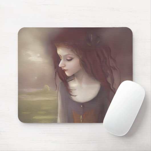 Whimsical Fantasy Little Fairy Mousepad (Mit Mouse)