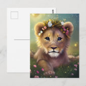 Whimsical Fantasy Niedliche Kawaii-Babylionenkuppe Postkarte (Vorne/Hinten)