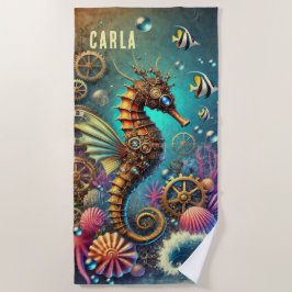 WHIMSICAL FANTASY STEAMPUNK SEEPFERD STRANDTUCH