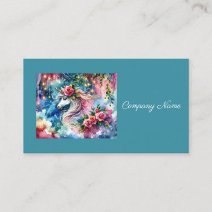 Whimsical Fantasy Unicorn Visitenkarte