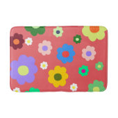 Whimsical farbenfroh floral Retro, fröhlich Badematte (Vorderseite)