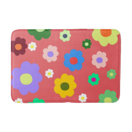 Whimsical farbenfroh floral Retro, fröhlich Badematte