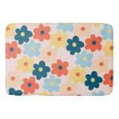 Whimsical farbenfroh floral Retro fröhlich Preppy Badematte (Vorderseite)