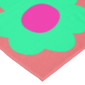 Whimsical farbenfroh florale Retro, fröhlich, prep Tischdecke (Schrägansicht)