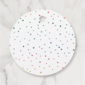 Whimsical farbenfroh frohe Weihnachten Glück Neues Geschenkanhänger (Rückseite)