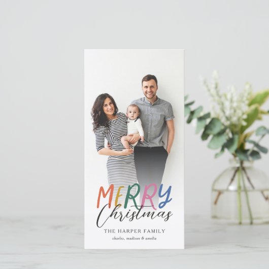 Whimsical farbenfroh frohe Weihnachten Volles Foto (Stehend Vorderseite)