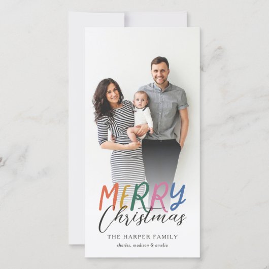 Whimsical farbenfroh frohe Weihnachten Volles Foto (Vorderseite)