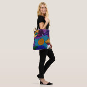 Whimsical farbenfroh handGezeichnet Doodle-Muster Tasche (Am Model)