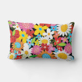 Whimsical farbenfrohe Frühlingsblumen JOHANNES Lendenkissen (Rückseite)