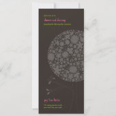 Whimsical farbenfrohe Frühlingsblumen Pop Tree Hoc Einladung (Rückseite)