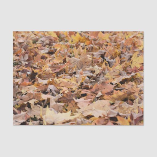 Whimsical farbenfrohe Herbst sinkende Leaf Seidenpapier (Vorderseite)