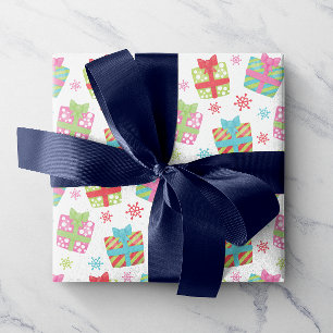 Whimsical farbenfrohe Weihnachtsgeschenke Geschenkpapier