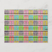 Whimsical farbige Sandalen Vintage Holztextur