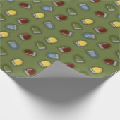 Whimsical farbige Weihnachtslichter Wrappi Geschenkpapier (Ecke)