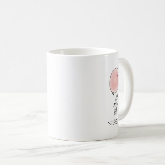 Whimsical Farewell Coworker Lineart Handschriftlic Kaffeetasse (VorderseiteRechts)